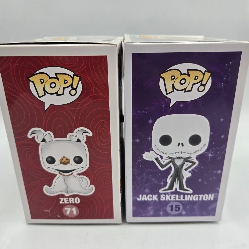 Pop! Disney Jack Skellington & Zero Set Of Two New Funko 15 & 71 Vinyl Figure